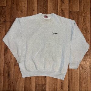 Nike Men's Light Gray Crewneck Sweater
